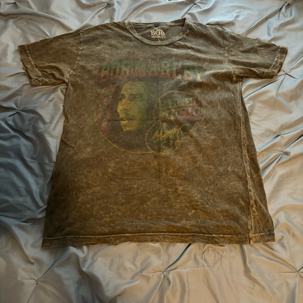 Vintage Wash Bob Marley Reggae Rebel Music Graphic Tee
